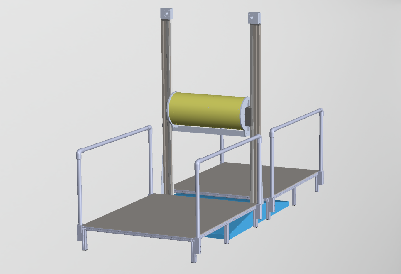 Vibrationstrainings- und Therapiegerät CAD-Skizze eines Trainingsgerät im Physiobereich